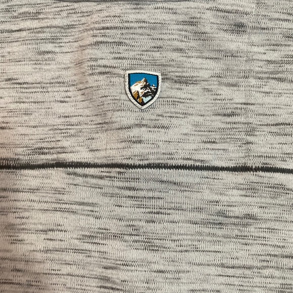 Kuhl Mens Alloy 1/4 Zip Pullover Heather Gray Performance Top Medium Thumbholes - Picture 8 of 11